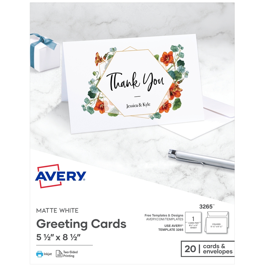 Avery Greeting Card 3265 Printing Media